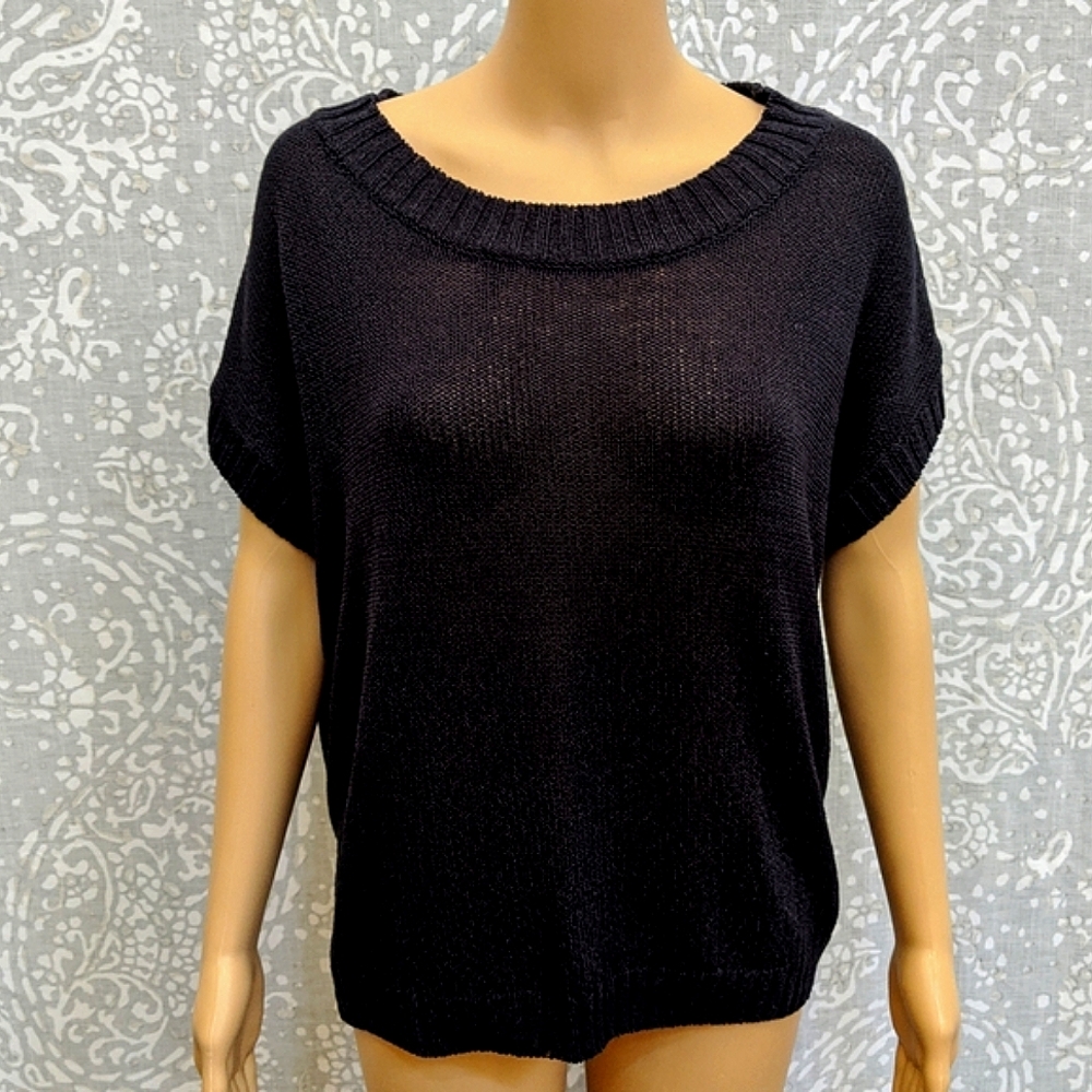 Joan Vass Loose Knit Sheer Sweater
